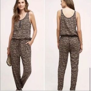ANTHROPOLOGIE Beaded Paisley Sleeveless Jumpsuit XS